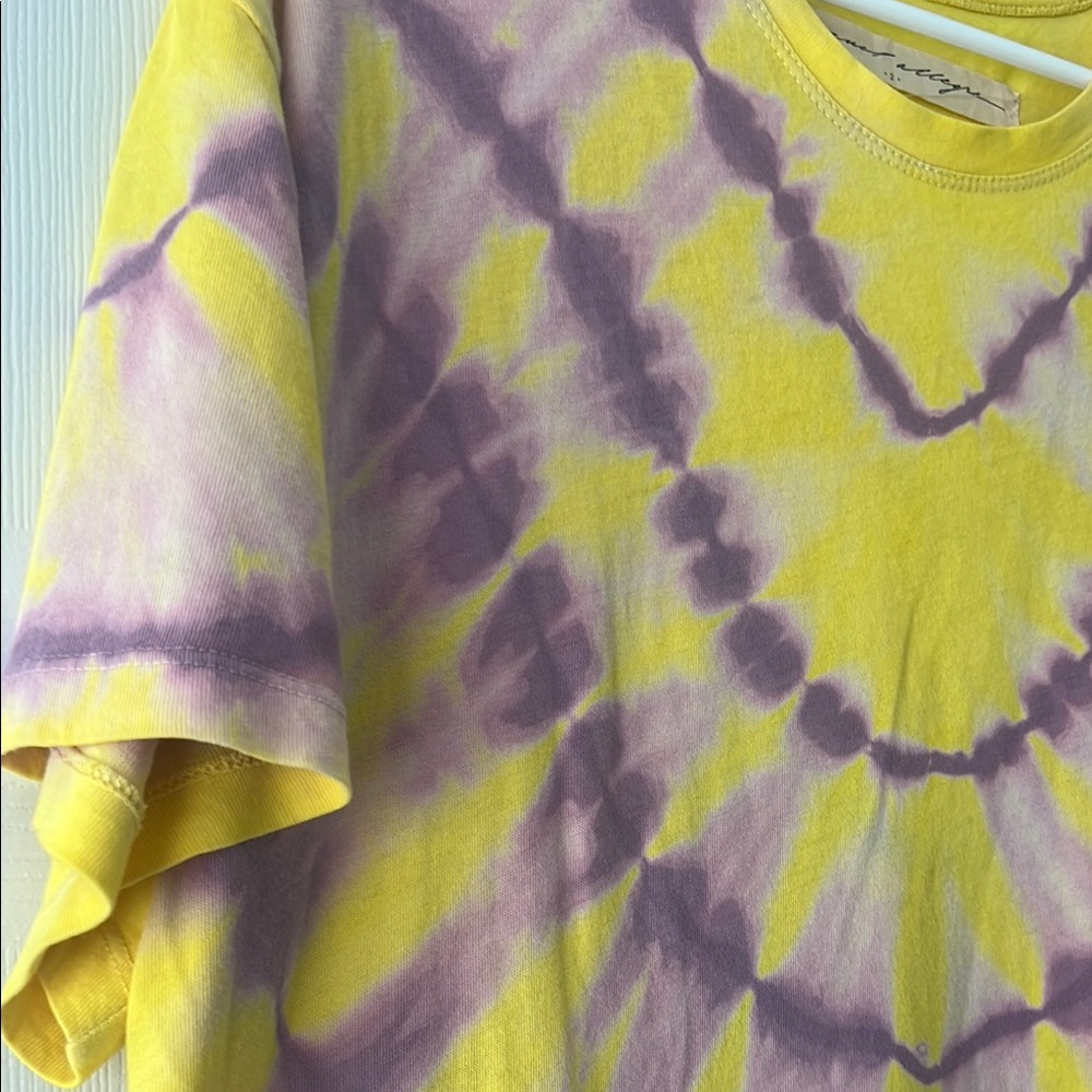 Yellow and Purple Tie-Dye T-Shirt - Picture 4 of 5